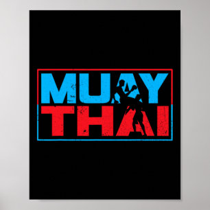 Affiche Muay Thai Fighter Boxer Martial Arts Hob