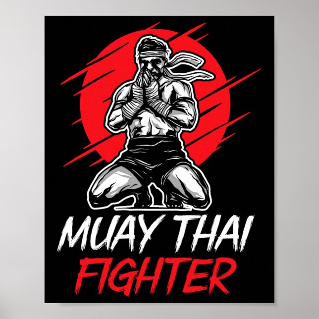 Affiche Muay Thai Fighter Martial Arts Boxe Hob (Devant)