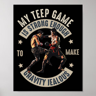 Affiche Muay Thai Fighter Pour Hommes Papa Boys Thai Kickb