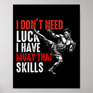 Affiche Muay Thai Fighter Pour Hommes Papa Boys Thai Kickb