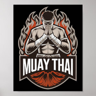 Affiche Muay Thai Fighter Thai Boxe