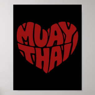Affiche Muay Thai Heart - Amour Pour La Boxe Thaïlandaise