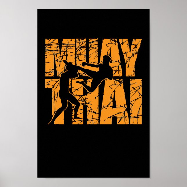 Affiche Muay Thai Kampf mit Stil (Devant)