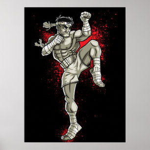 Affiche Muay Thai Marshal Arts Fighter