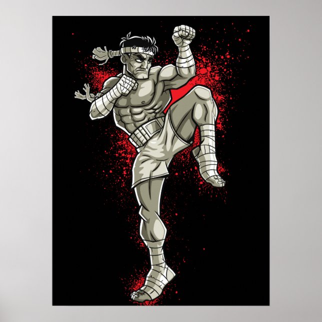 Affiche Muay Thai Marshal Arts Fighter (Devant)