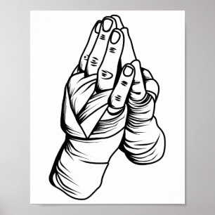 Affiche Muay Thai Martial Arts Combat Boxe Sport