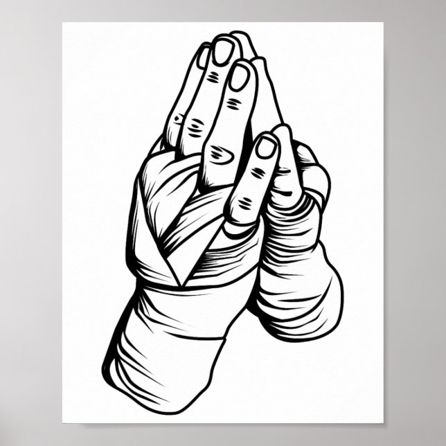 Affiche Muay Thai Martial Arts Combat Boxe Sport (Devant)