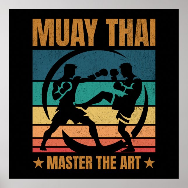 Affiche Muay Thai Master The Art Boxer Boxer Praticien (Devant)