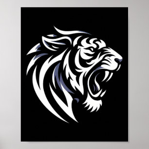Affiche Muay Thai Mma Combat Tatouage Rugissement de Tigre