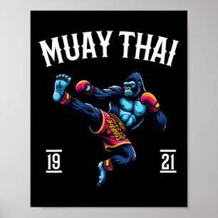 Affiche Muay Thai Monkey - Kickboxing et Boxe Thaïlandaise