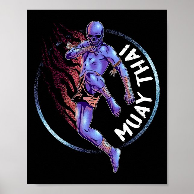 Affiche Muay Thai Skeleton (Devant)