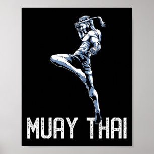 Affiche Muay Thai Tiger - Nak Muay, Cadeau de Kickboxing 