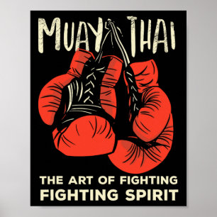 Affiche Muay Thai Vintage Rétro Art du Combat Kickboxing