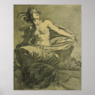 Affiche Mucha - Avril Cocorico