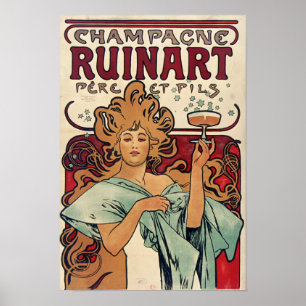 Affiche Mucha - Champagne