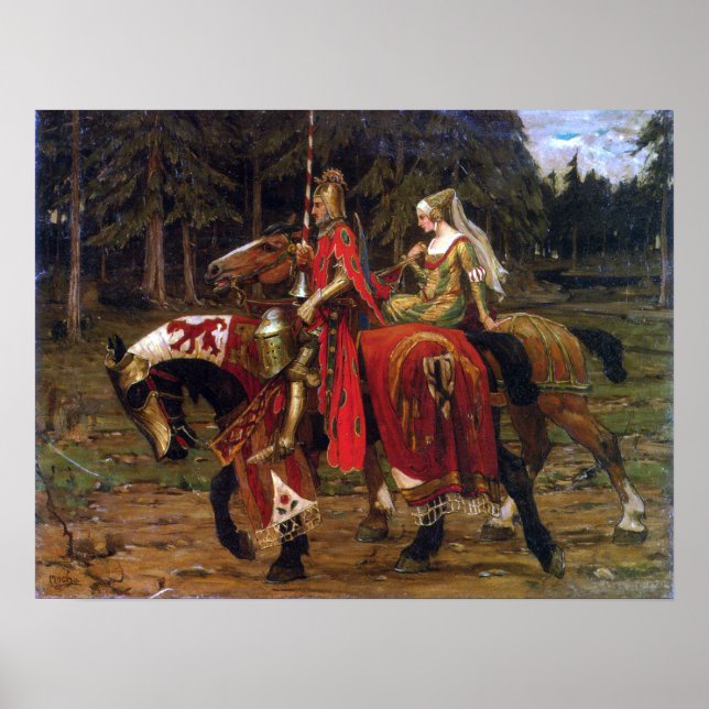 Affiche Mucha - Chivalence héraldique (Devant)