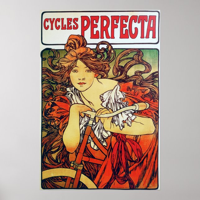 Affiche Mucha - Cycles Perfecta (Devant)