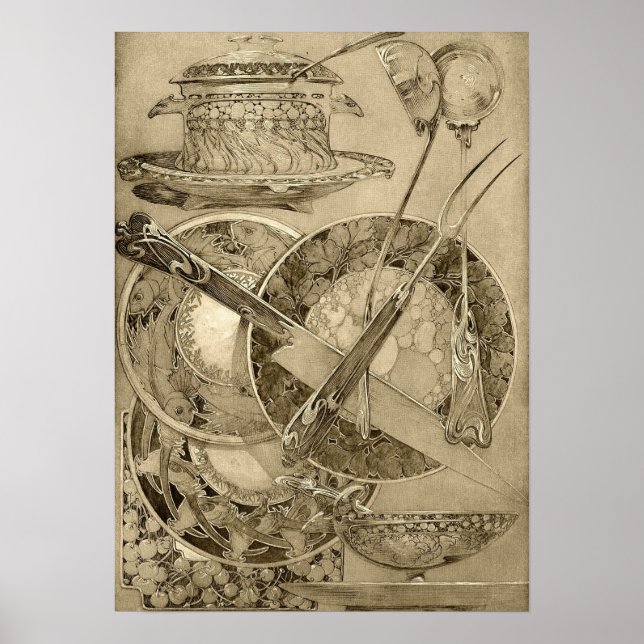 Affiche Mucha - Documents Decoratifs 1901 (Devant)