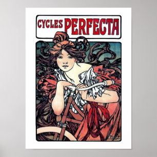 Affiche Mucha fait un cycle Perfecta