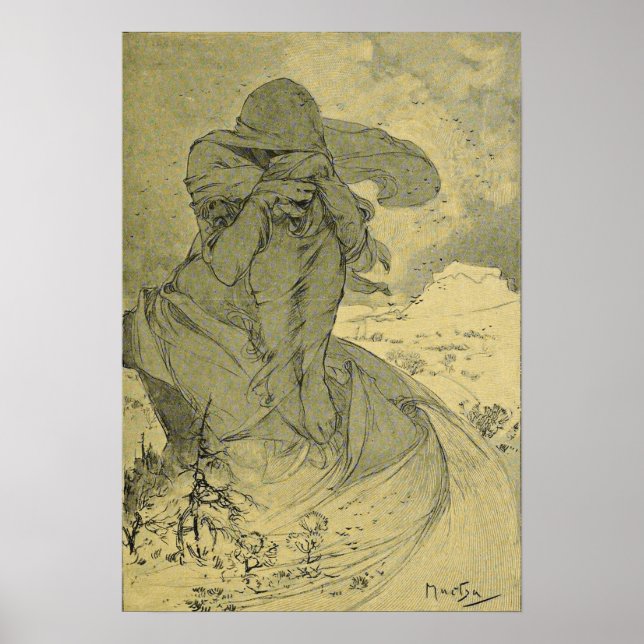 Affiche Mucha - Fevrier Cocorico (Devant)