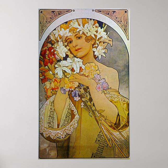 Affiche Mucha - Flower 1897 (Devant)