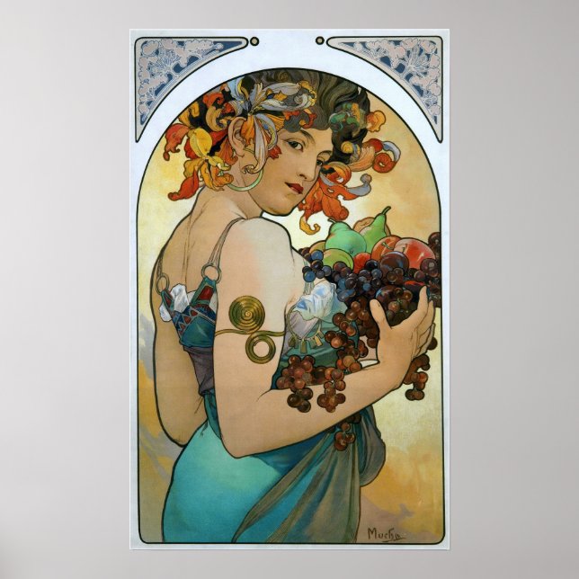 Affiche Mucha - Fruit (Devant)