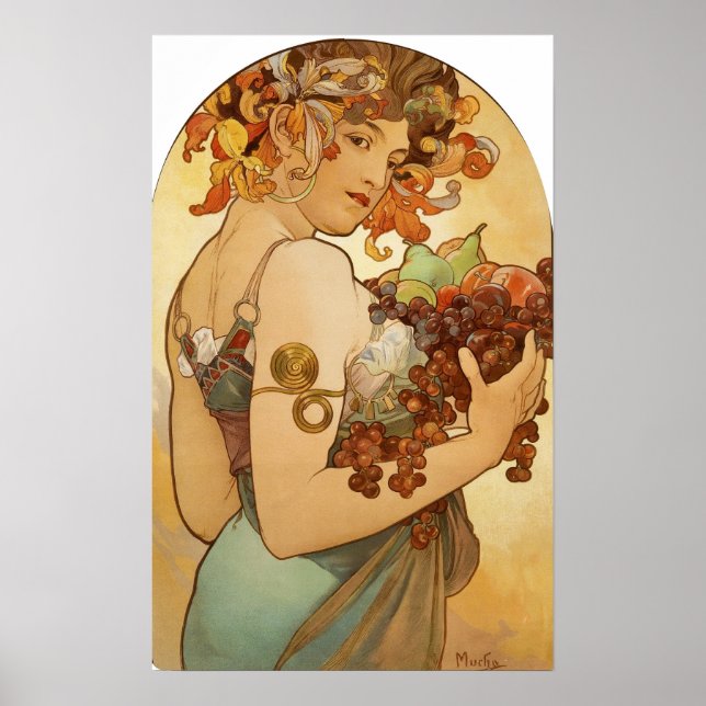Affiche Mucha - Fruit (Devant)