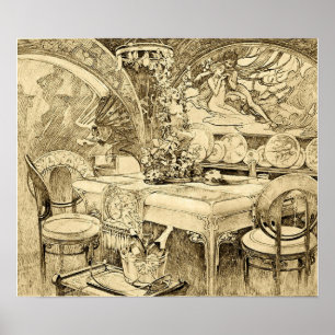 Affiche Mucha - Illustration 1901