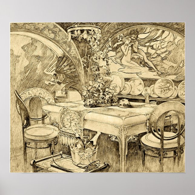 Affiche Mucha - Illustration 1901 (Devant)