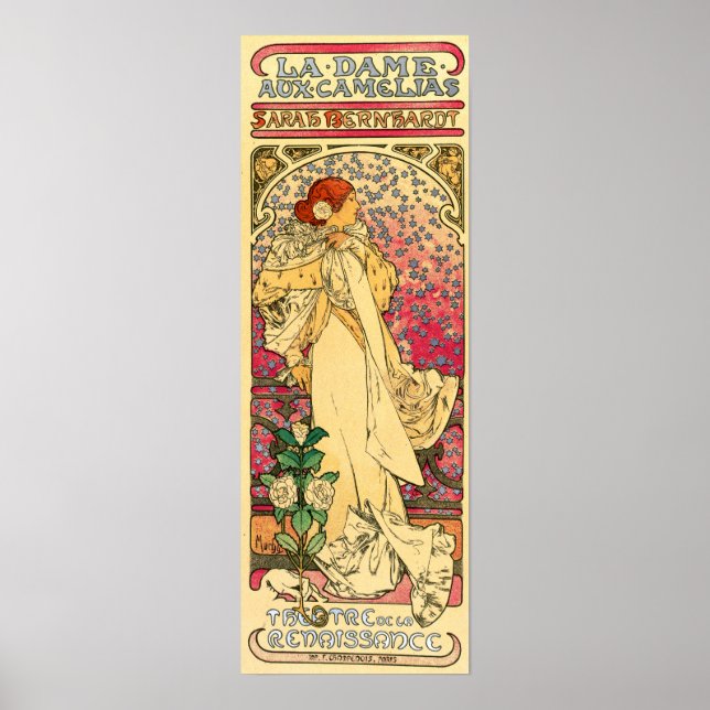 Affiche Mucha - La Dame Aux Camelias (Devant)