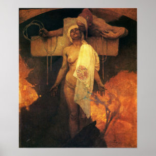 Affiche Mucha - La France embrasse la Bohême 1918