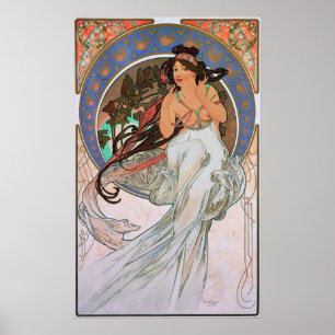 Affiche Mucha - La Musique des Arts