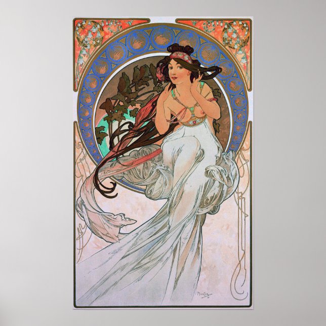 Affiche Mucha - La Musique des Arts (Devant)