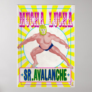 Affiche MUCHA LUCHA - Sr Avalanche