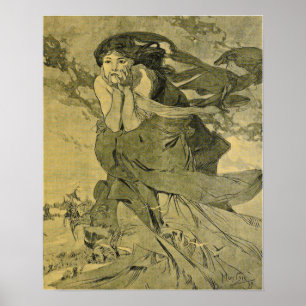 Affiche Mucha - Mars Cocorico