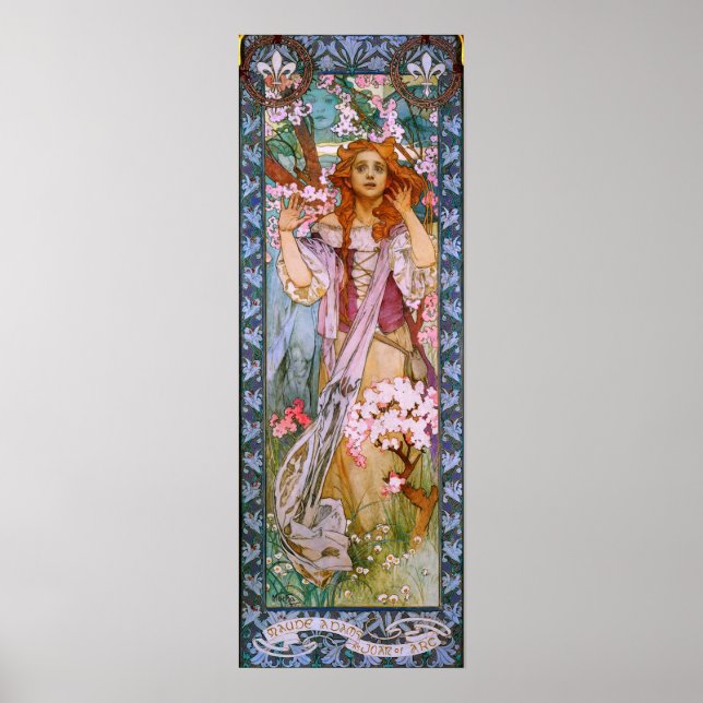 Affiche Mucha - Maud Adams en Jeanne d'Arc 1909 (Devant)