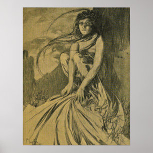 Affiche Mucha - Novembre Cocorico