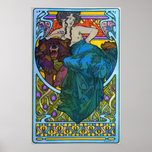 Affiche Mucha - Panel féminin 1901