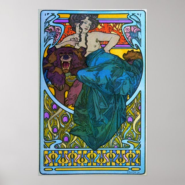 Affiche Mucha - Panel féminin 1901 (Devant)