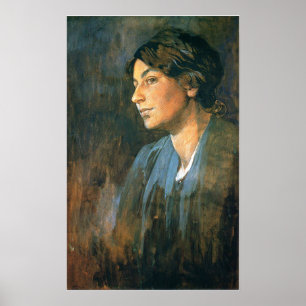 Affiche Mucha - Portrait de Marushka, femme de l'artiste 1