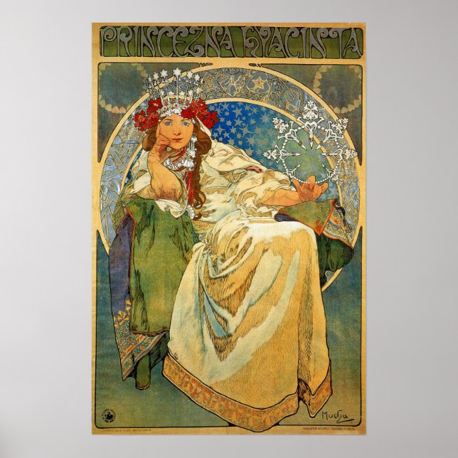 Affiche Mucha - Princesse Hyacinthe 1911 (Devant)