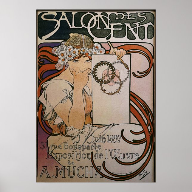 Affiche Mucha - Salon Des Exposition 1897 (Devant)