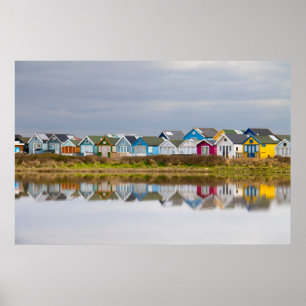 AFFICHE MUDEFORD SANDBANK, DORSET, ANGLETERRE