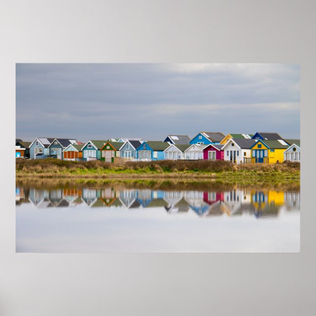 AFFICHE MUDEFORD SANDBANK, DORSET, ANGLETERRE (Devant)