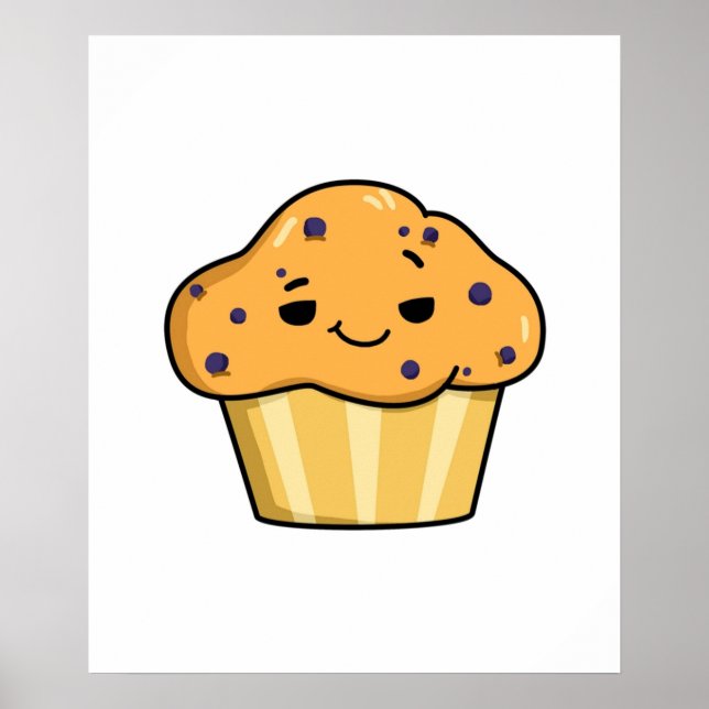 Affiche Muffin aux bleuets (Devant)