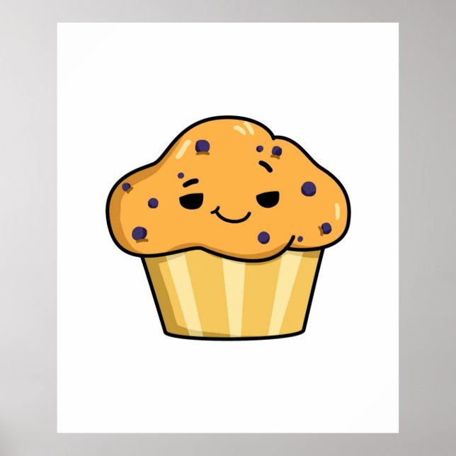 Affiche Muffin aux bleuets (Devant)