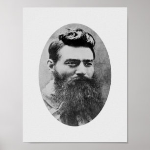 Affiche Mugshot de Ned Kelly - 1880