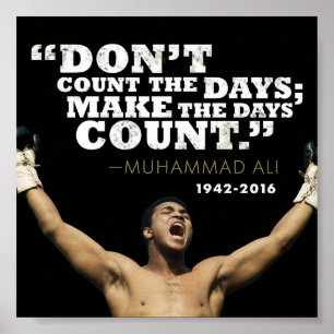 Affiche Muhammed Ali Citation inspirante célèbre