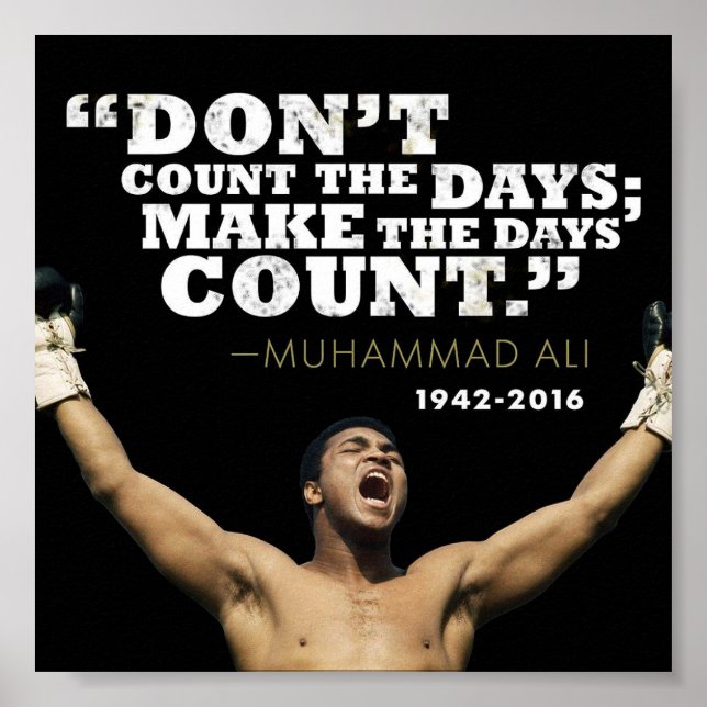 Affiche Muhammed Ali Citation inspirante célèbre (Devant)