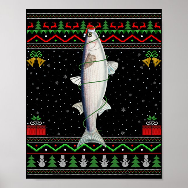 Affiche Mullet Fish Lover Matching Ugly Mullet Christmas T (Devant)